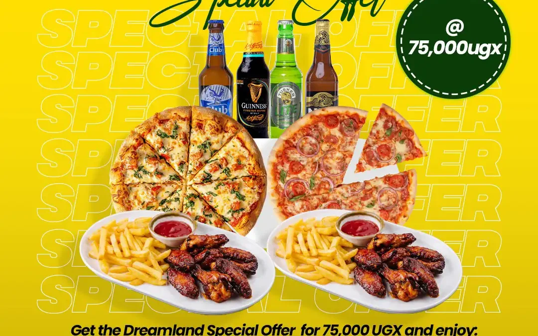 Dreamland Special – 2 Pizzas, Wings & Drinks